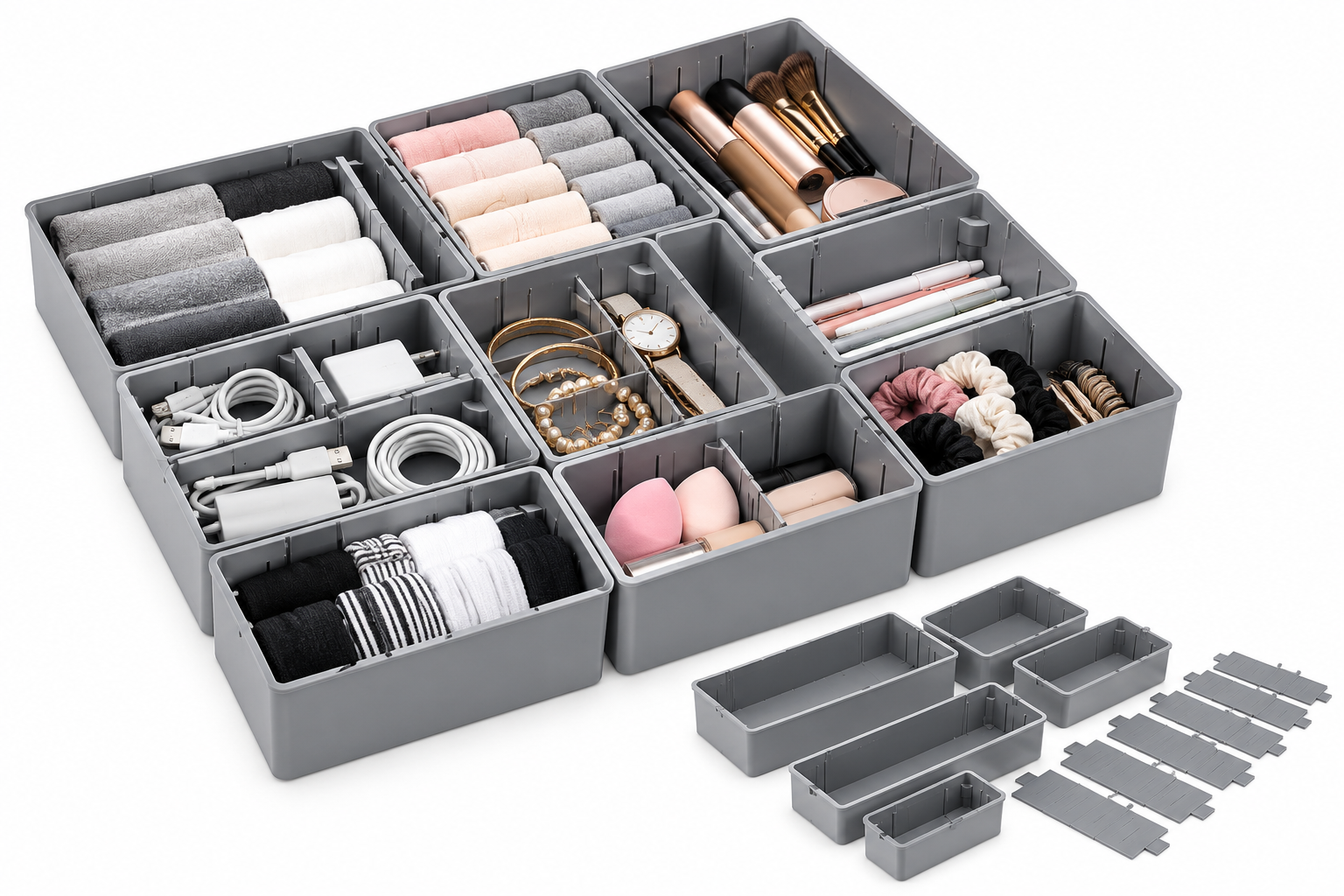 Adjustable Drawer Organizer Set